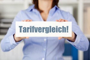 Eine Frau vergleich die Tarife